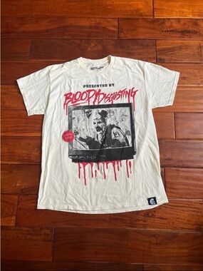 Cream Graphic 'Bloody Disgusting' Terrifier Shirt